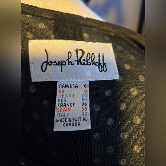 Joseph Ribkoff Polka Dot Fit & Flare Dress Size 6 Made in Canada Retro Classic - Picture 4 of 6